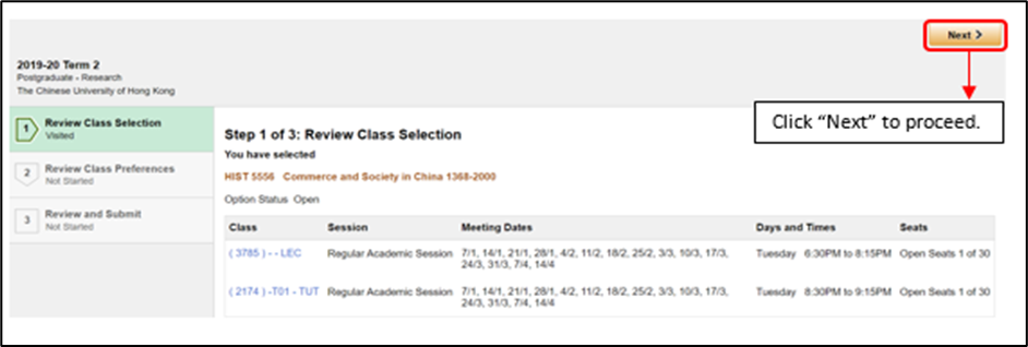 Class Search