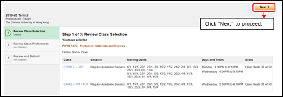 Enrol by My Requirements