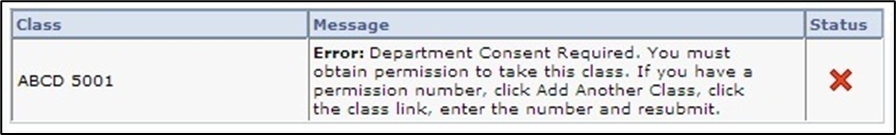 Department Consent Required