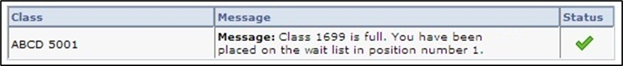 Class is full